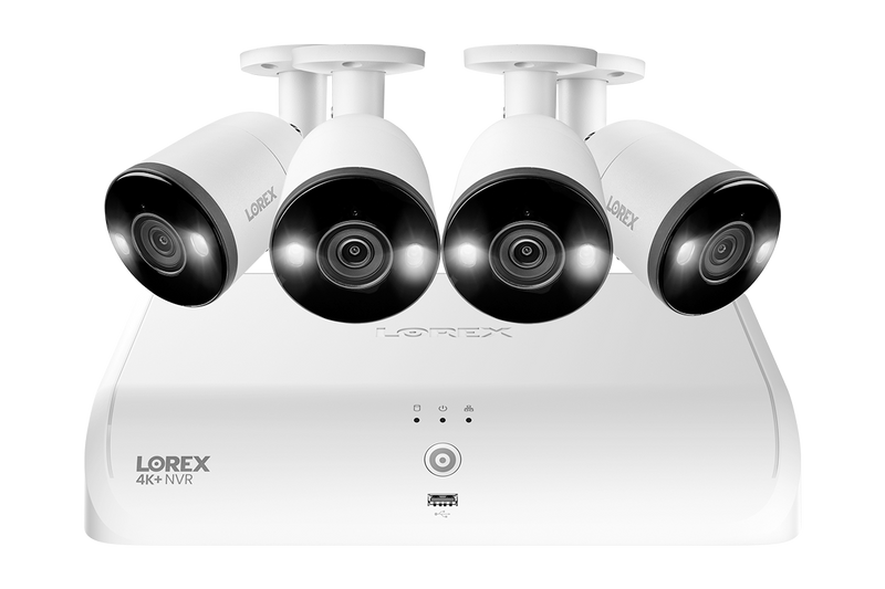 Lorex 4K Fusion Wired System with Four 4K Smart Deterrence Cameras