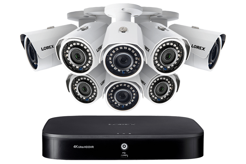 2K Super HD 8-Channel Security System with Eight 2K (5MP) Cameras, Advanced Motion Detection and Smart Home Voice Control