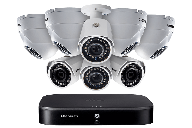 1080p HD 8-Channel Security System with Eight 1080p HD Outdoor Cameras, Advanced Motion Detection and Smart Home Voice Control