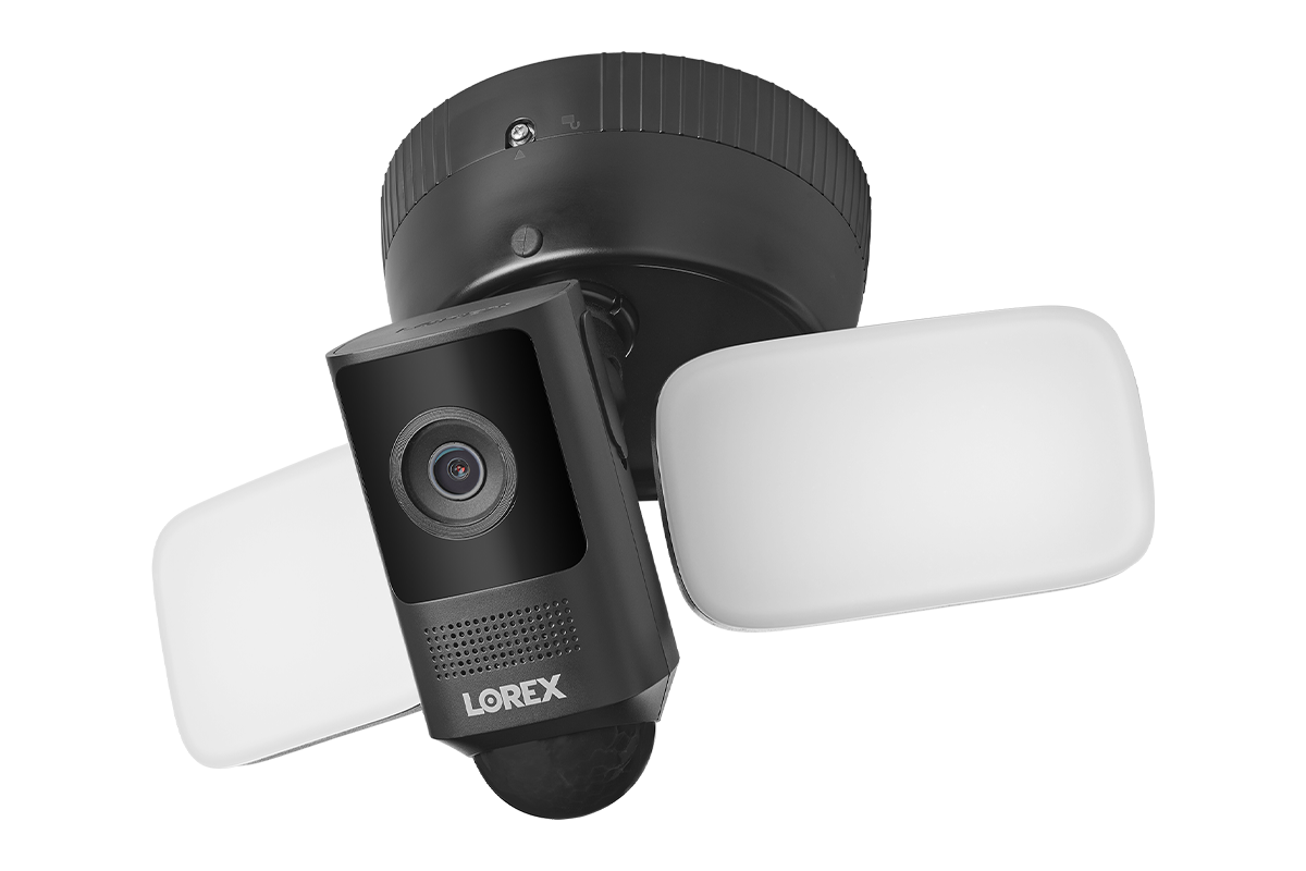 Lorex 2K Wired Floodlight Security Camera Black
