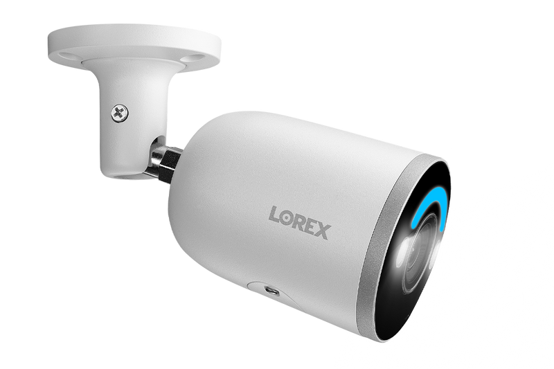 Lorex Fusion 4K 16 Camera Capable (8 Wired + 8 Fusion Wi-Fi) 2TB Wired NVR System with 4 Bullet Cameras Featuring Smart Security Lighting