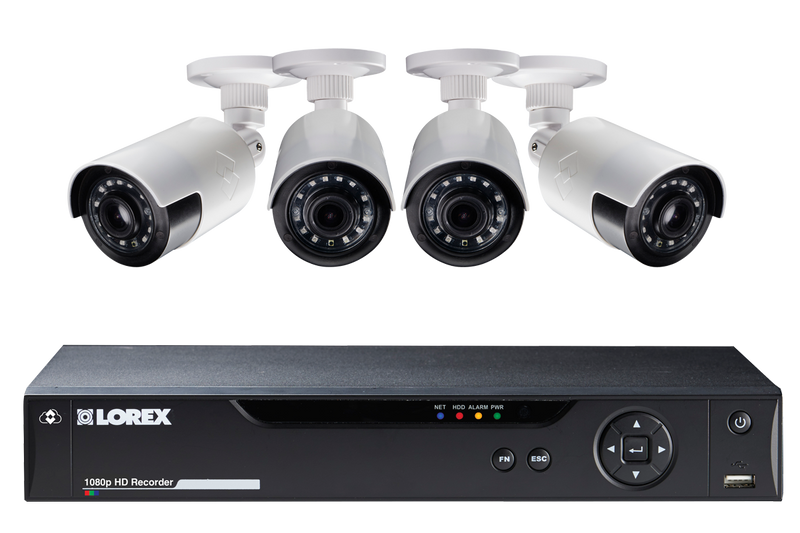 HD DVR Security System with 1080p Ultra-Wide Viewing Cameras & Lorex Cloud Connectivity