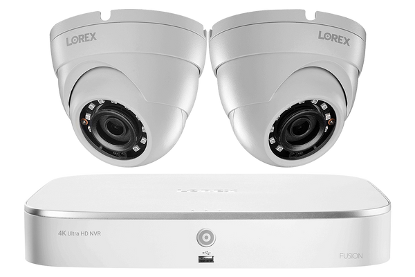 2K IP Security Camera System with 8-Channel NVR and 2 Outdoor 5MP Dome Cameras