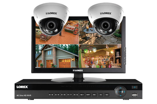 2K Resolution IP Camera System with Monitor and 2 Domes