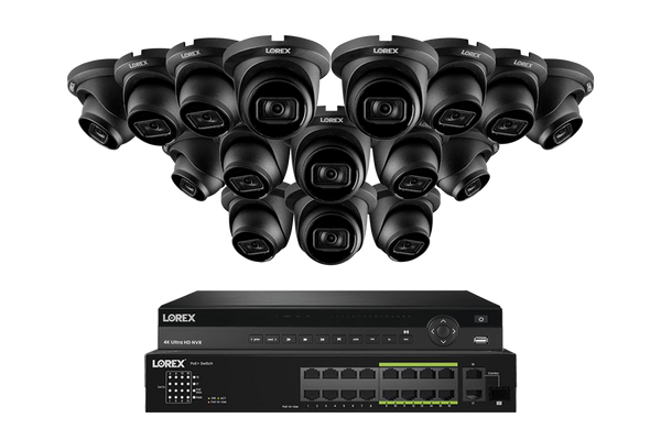 Lorex Elite Series 4K 32 Camera Capable 8TB Wired NVR System with A14 IP Dome Cameras