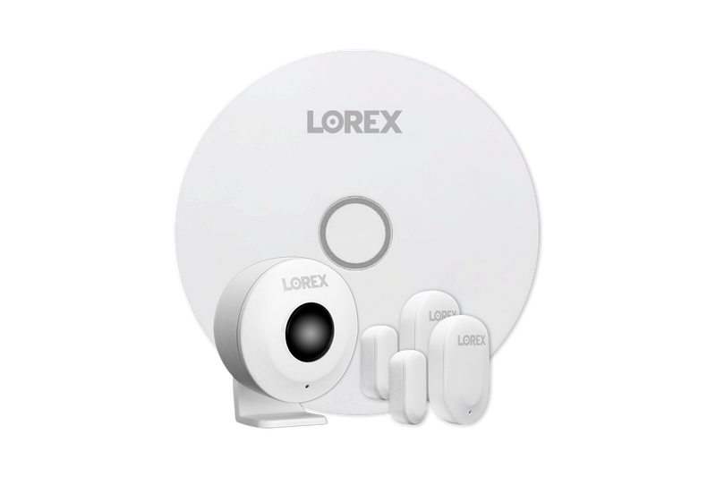 Lorex 4K (16 Camera Capable) 4TB Wired NVR System with 9 Smart Deterrence Cameras and Smart Sensor Kit