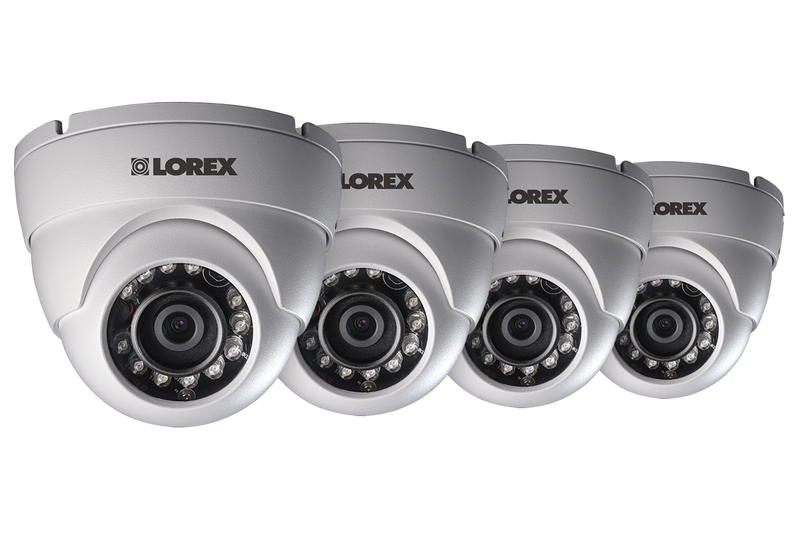 720P HD Weatherproof Night Vision Security Dome Camera (4-Pack)