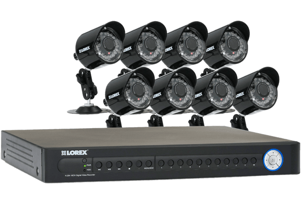 16 channel security DVR system with 8 cameras