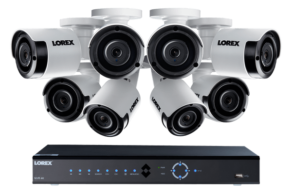 4K Ultra HD IP NVR system with eight 2K (5MP) IP cameras