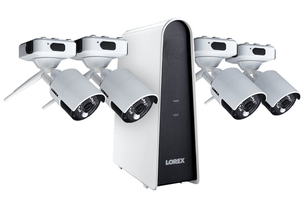 1080p Wire Free Camera System, featuring 4 Battery Powered White Outdoor Cameras and 16GB DVR - Lorex Corporation