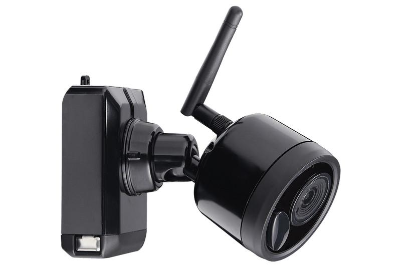 1080p Wire Free Camera System with Two Battery-Powered Black Cameras, 75ft Night Vision, Two-Way Audio - Lorex Corporation