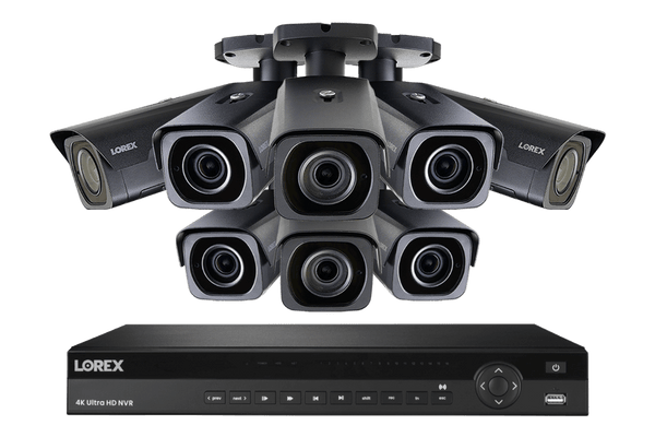 4K Nocturnal IP NVR System with 16-channel NVR, Eight 4K IP Motorized Zoom Bullet Cameras, 250FT Night Vision - Lorex Corporation