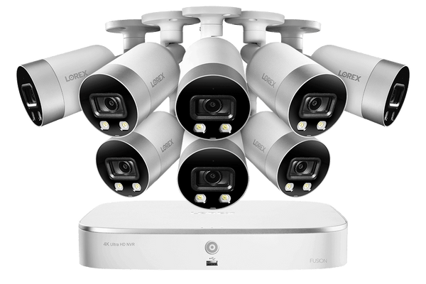 4K Ultra HD 8-Channel IP Security System with 8 Smart Deterrence 4K (8MP) Cameras, Smart Motion Detection and Smart Home Voice Control - Lorex Corporation