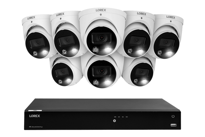 Lorex 16-channel Fusion NVR System with 8 Smart Deterrence Security Cameras - Lorex Corporation