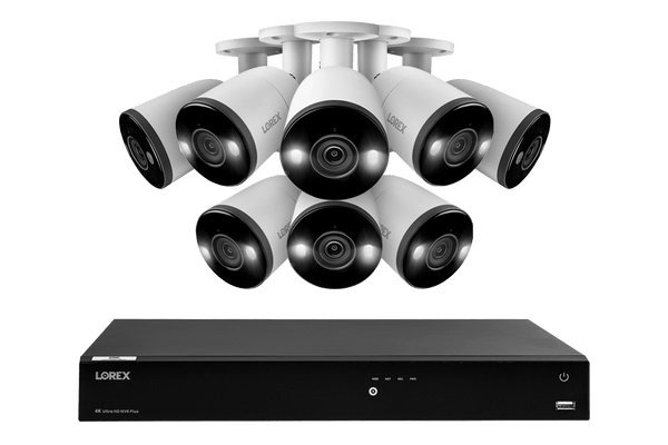 Lorex Fusion 4K (16 Camera Capable) 3TB Wired NVR System with 8 Bullet Cameras Featuring Smart Deterrence and 2-Way Talk - Amazon - Lorex Corporation