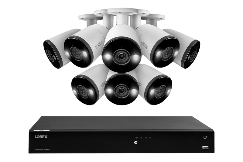 Lorex Fusion 4K (16 Camera Capable) 3TB Wired NVR System with 8 Bullet Cameras Featuring Smart Deterrence and 2-Way Talk - Amazon - Lorex Corporation