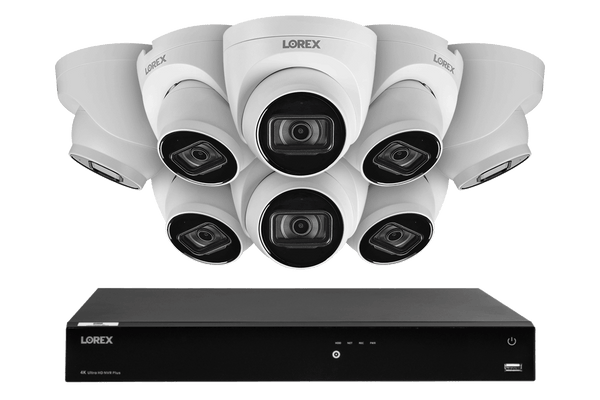 Lorex Fusion 4K (16 Camera Capable) 3TB Wired NVR System with 8 IP Dome Cameras featuring Listen-In Audio - Amazon - Lorex Corporation