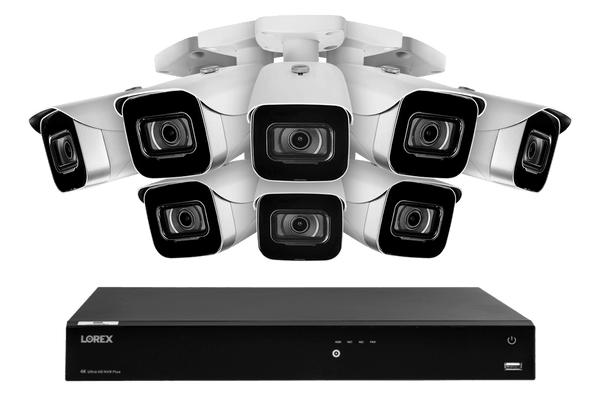 Lorex Fusion 4K (16 Camera Capable) 4TB Wired NVR System with Eight IP Bullet Cameras - Lorex Corporation