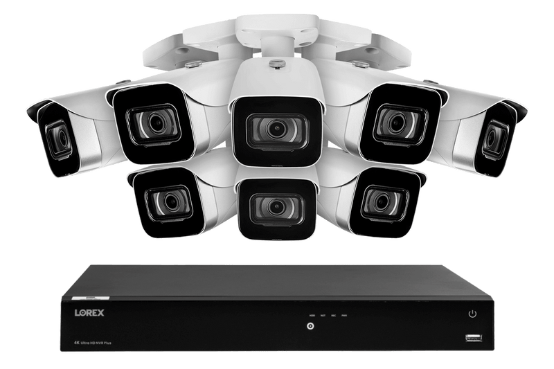 Lorex Fusion 4K (16 Camera Capable) 4TB Wired NVR System with Eight IP Bullet Cameras - Lorex Corporation