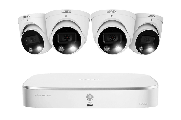 Lorex Fusion 4K 16-Channel (8 Wired + 8 Wi-Fi) 2TB NVR System with Dome Cameras Featuring Smart Deterrence and 2-Way Talk - Amazon - Lorex Corporation